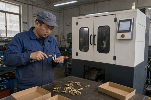 Steps to take when a chamfering machine sample test fails (ID#1)