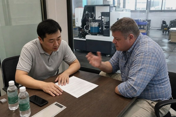 Negotiating sample testing conditions for a fully automatic chamfering machine (ID#1)