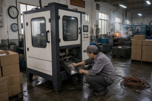 Fully automatic chamfering machine operating in high-temperature humid environment conditions (ID#1)