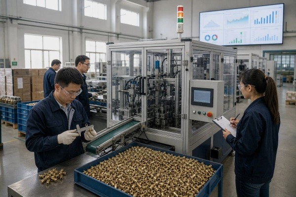 Fully automatic chamfering machine boosting electrical hardware production efficiency and output (ID#1)