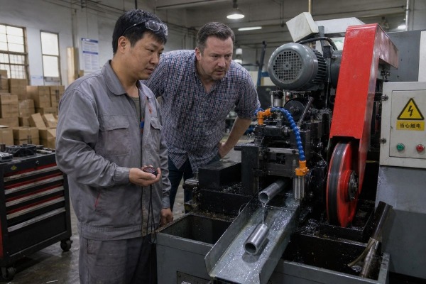 Fully automatic pipe cutting machine meeting customer takt time requirements (ID#1)