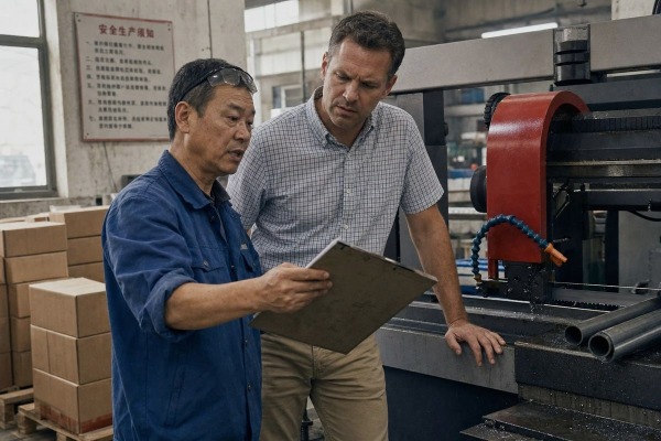 Verifying pipe cutting machine supplier's U.S. customer track record and history (ID#1)