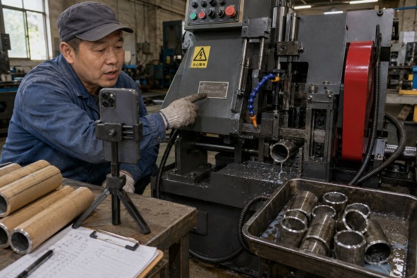 Verifying sample test data authenticity before buying a pipe cutting machine (ID#1)