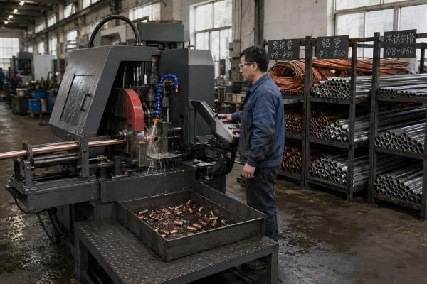 Fully automatic pipe cutting machine performance across different materials overview (ID#1)