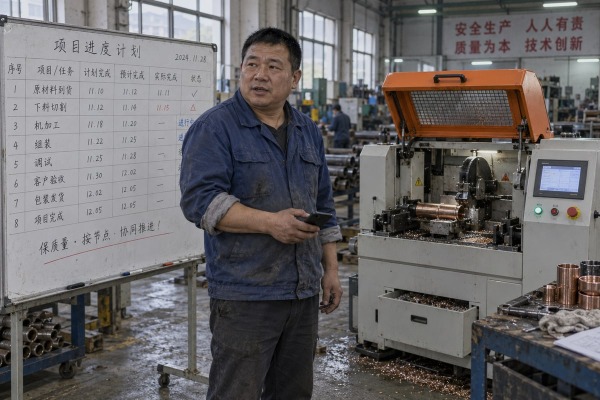 Guide to tracking production and shipping progress for pipe cutting machine orders (ID#1)
