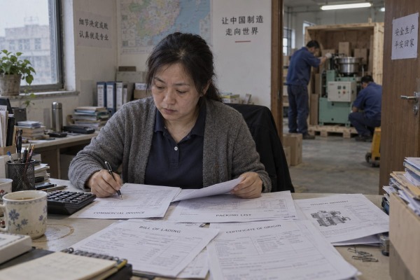 Verifying cable lug making machine documents against customs declaration paperwork accurately (ID#1)