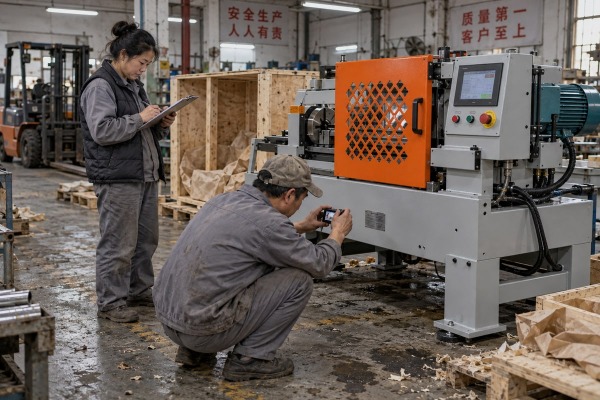 Tracking a pipe cutting machine shipment from factory to U.S. warehouse (ID#1)