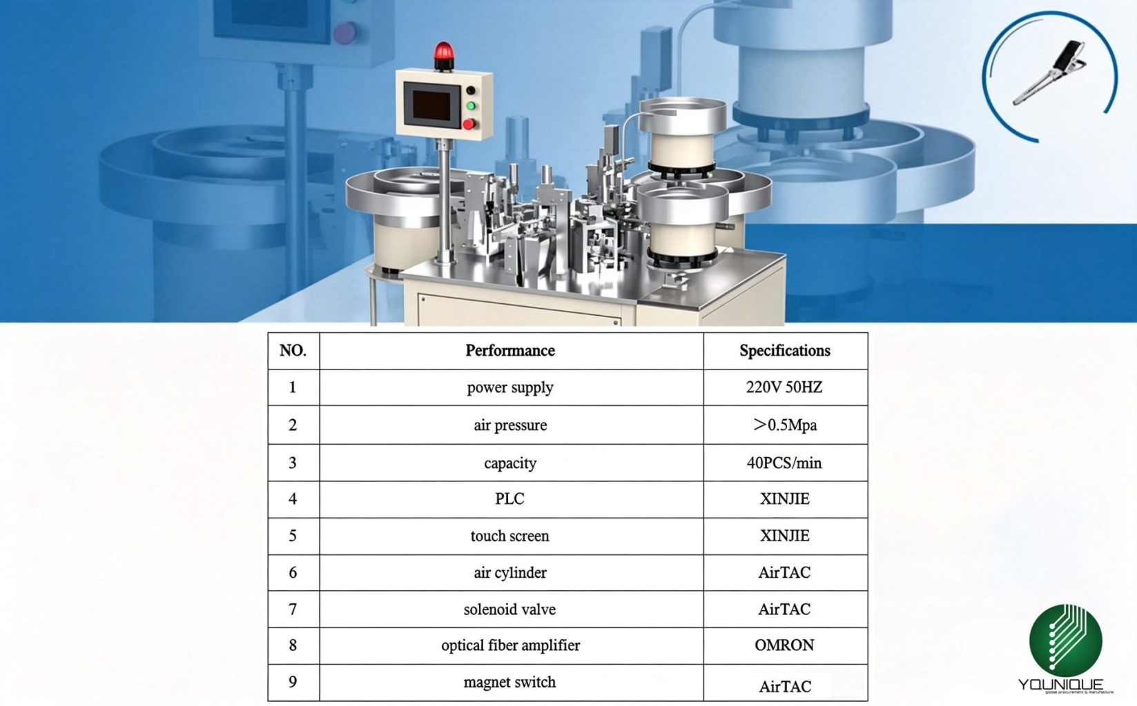 YE-CM1 Automatic Clip Assembly Machine Boost Your ROI